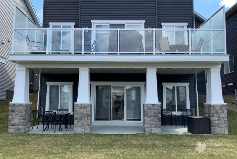 Waterproof walkout DekSmart vinyl deck