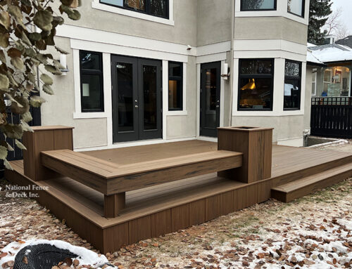 Trex Toasted Sand Deck With Custom Built Bench Seat And Planter Boxes